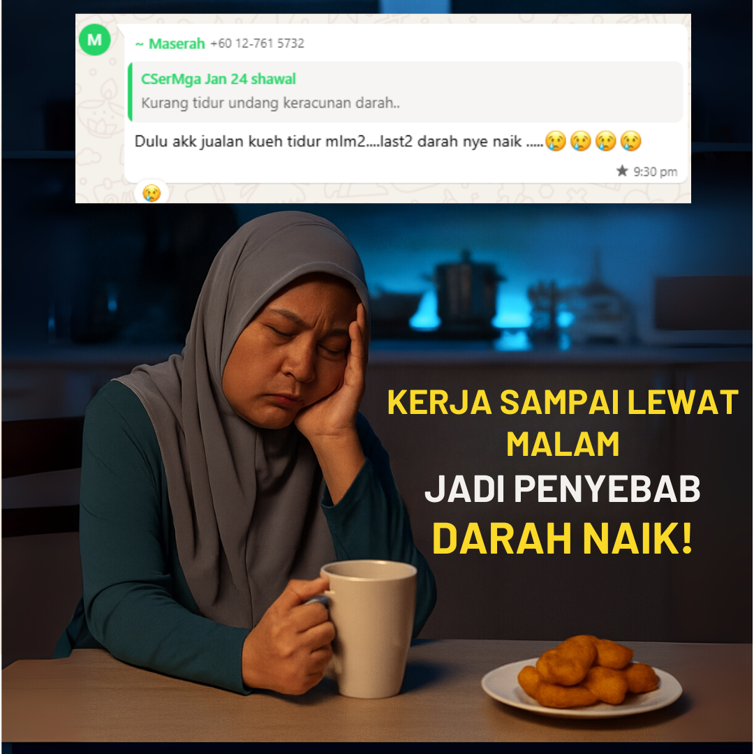 Kak Maserah Tidur Lewat Jadi Darah Tinggi Naik